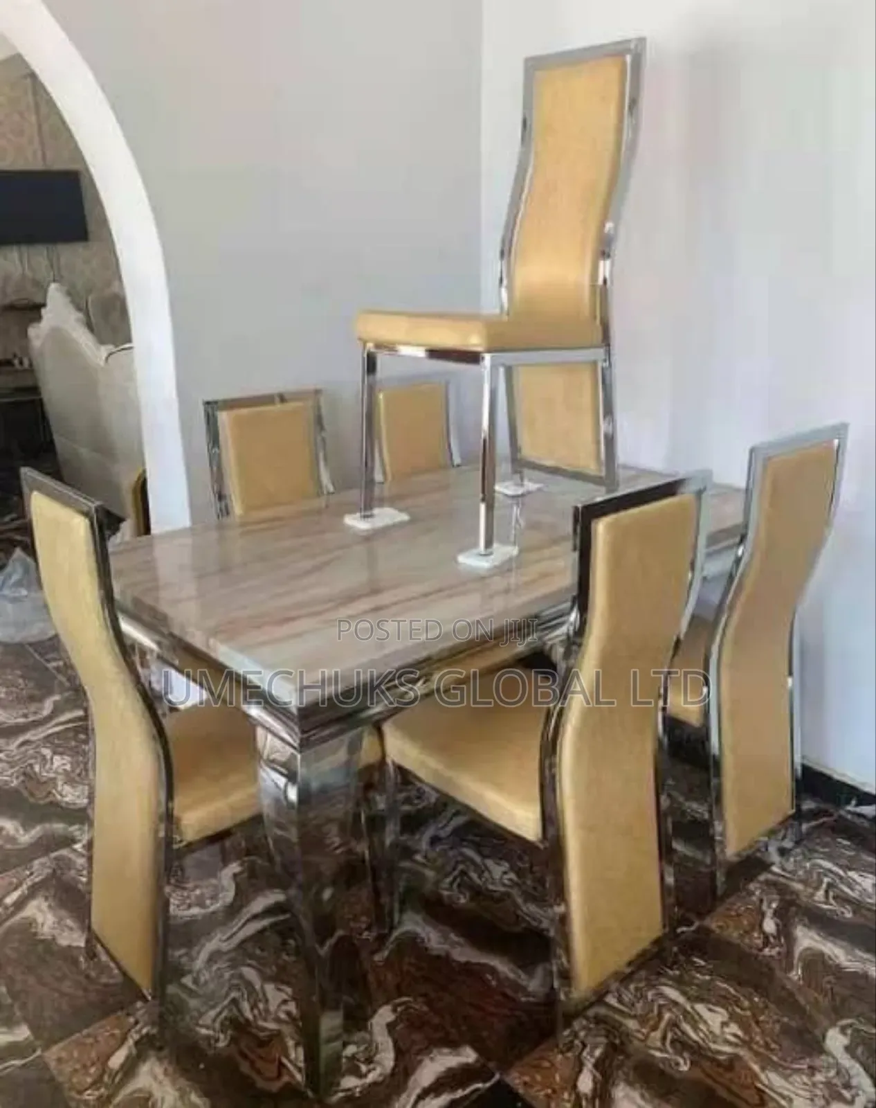 Unique 6seater Marble Dinning Set
