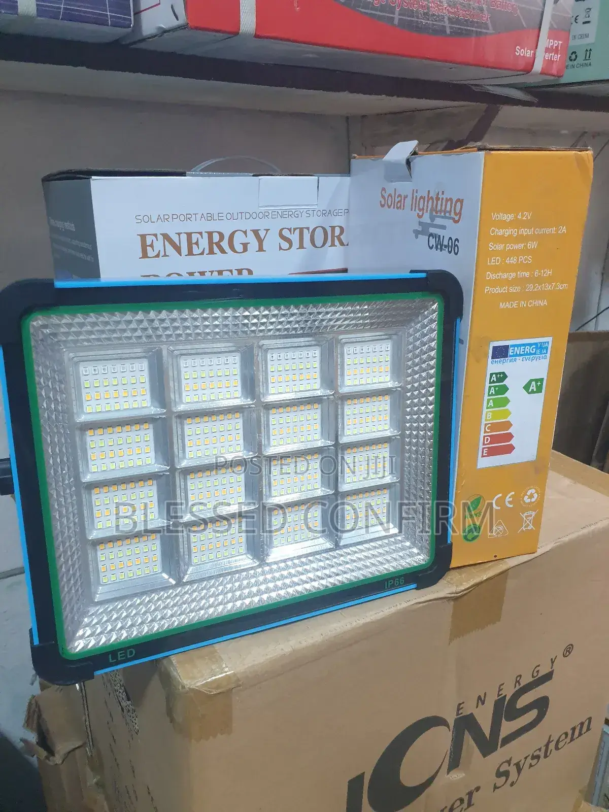 Powerful Solar Rechargeable Light With Power Bank