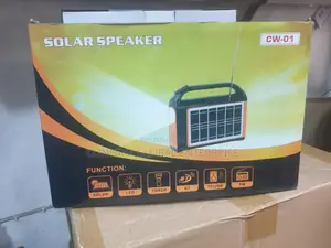 Solar Rechargeable Speaker Cw-01 With Dc Bulbs