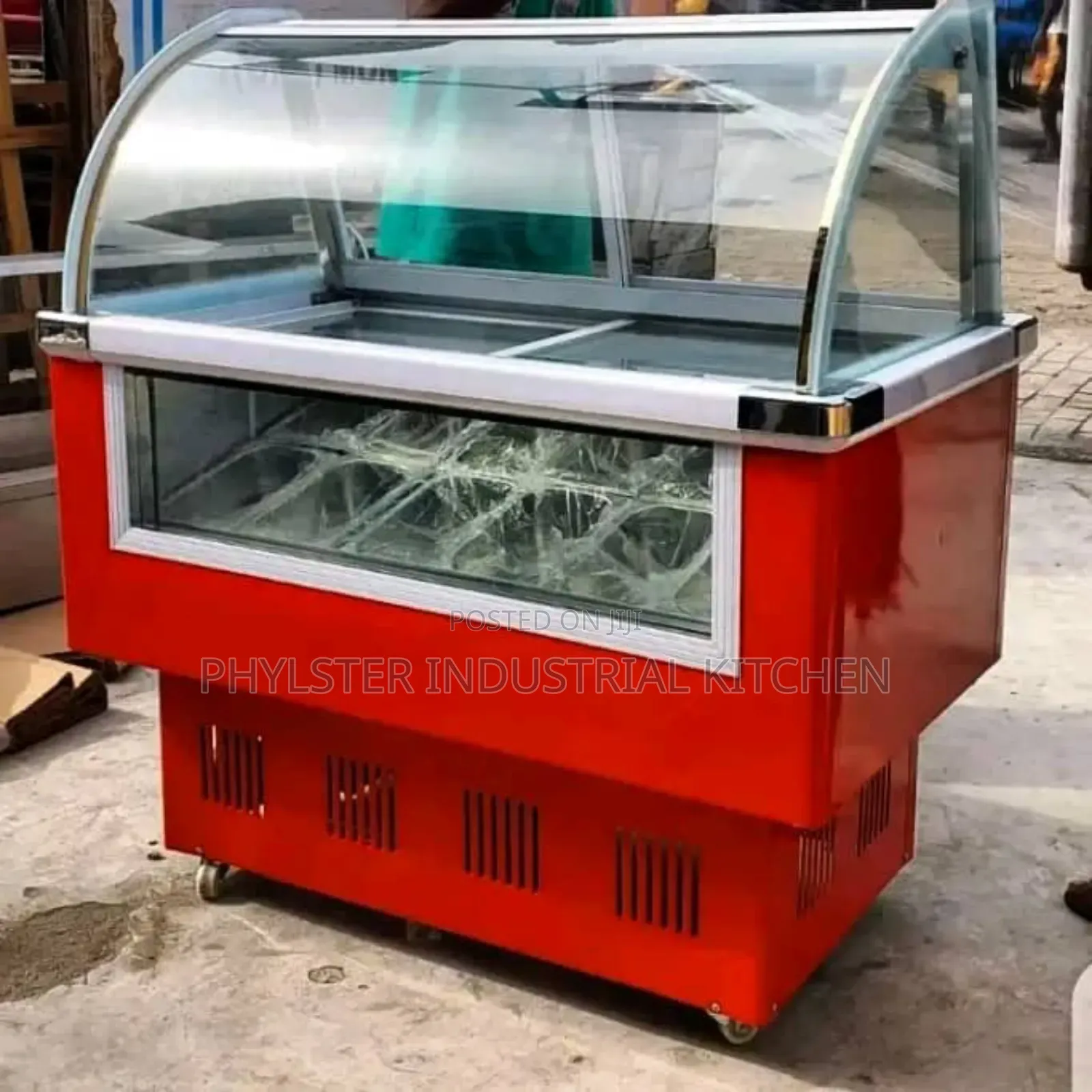 10 Plate Ice Cream Display Chiller Machine