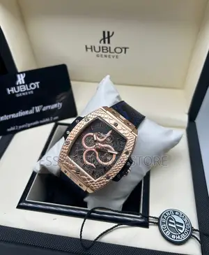 High Quality Luxury Hublot Dragon Leather Wristwatch