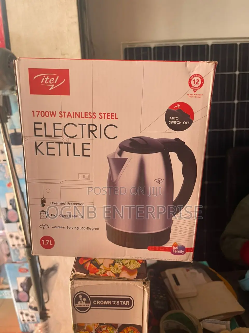Itel 1700w Stainless Steel Kettle 1.7l