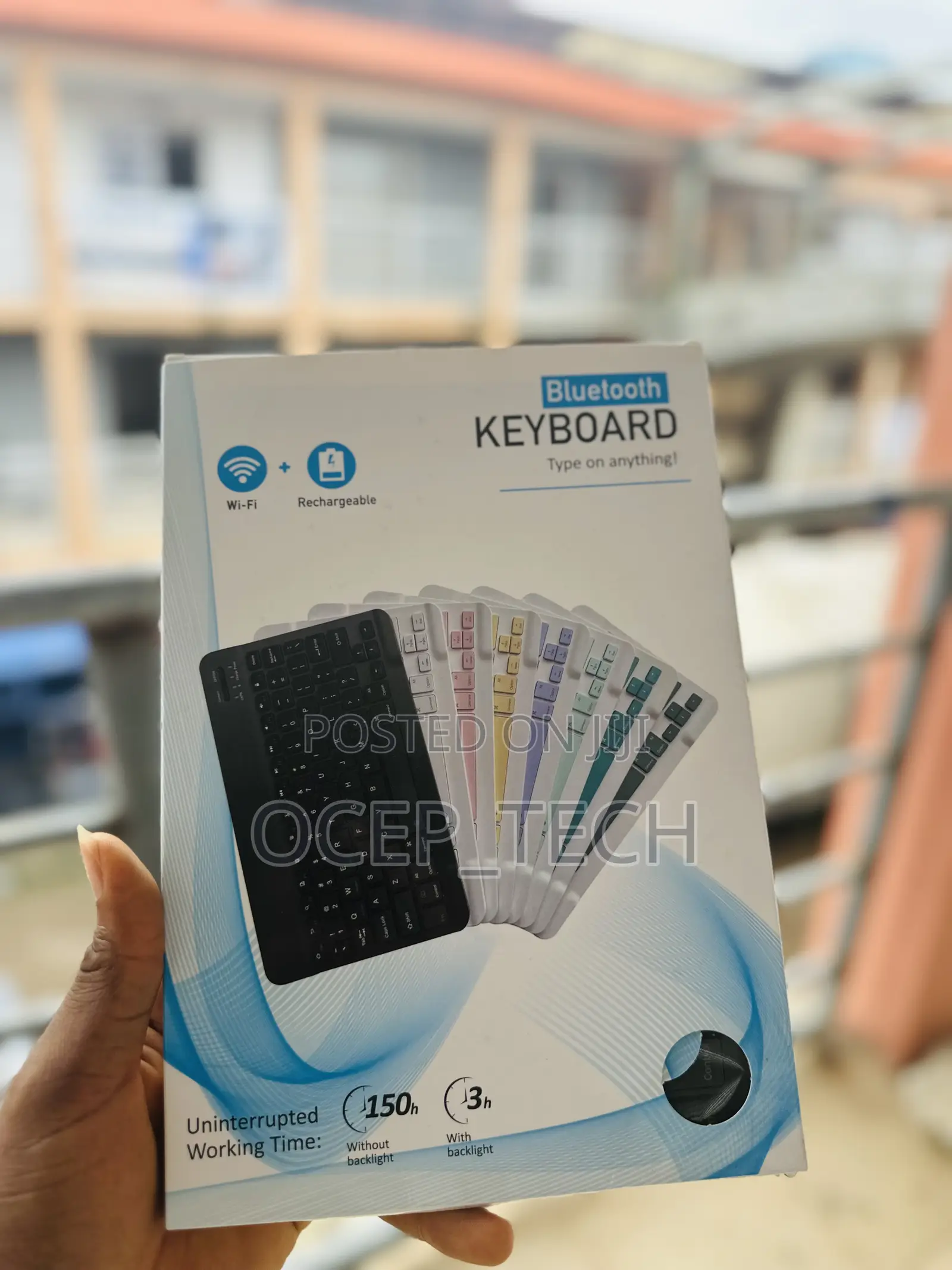Rechargeable Wireless Keyboard With RGB Light