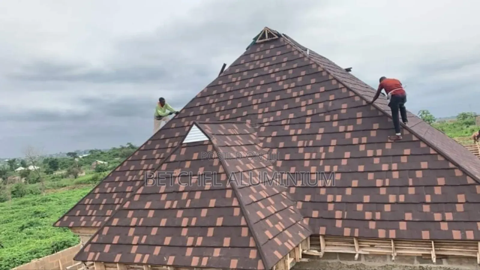 Shingles Design Coffee Color