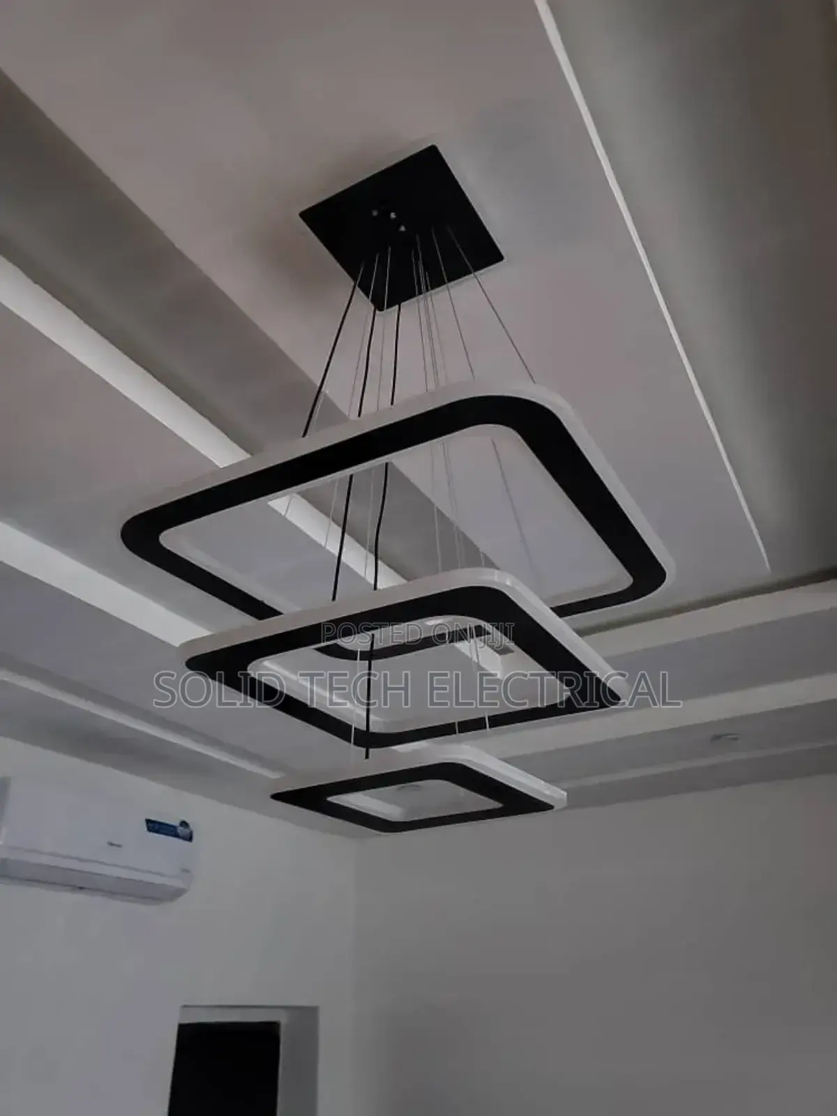 3 Step Led Square Chandelier