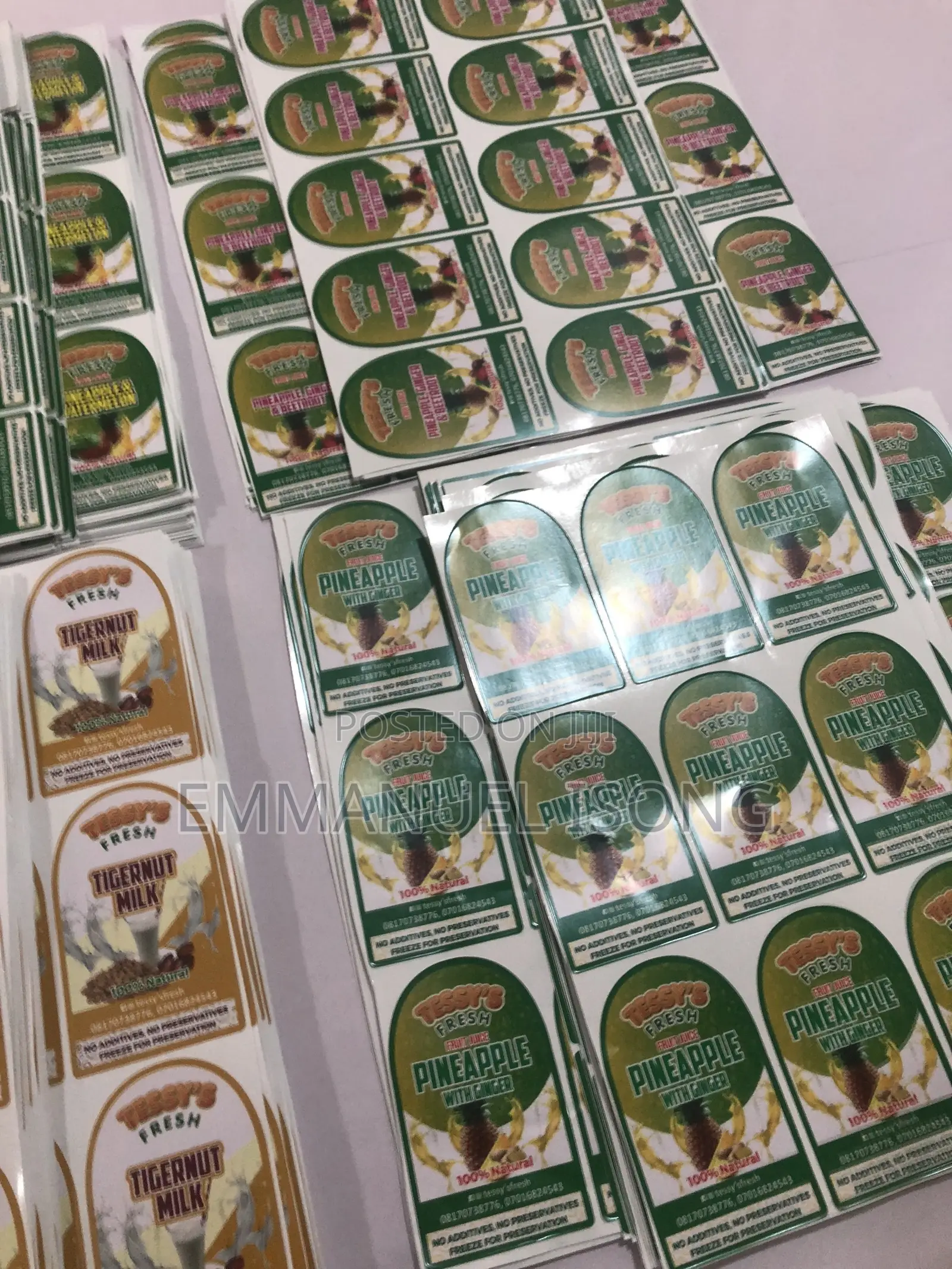 Stickers Printing for Packaging (Print and Cut Available)