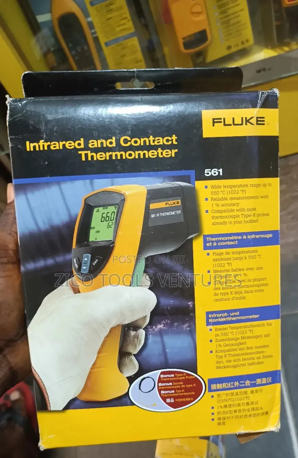 Fluke 561infrared and Contact Thermometer