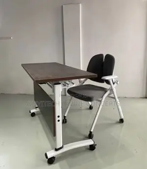 Mobile Training Desk With Collapsible Top