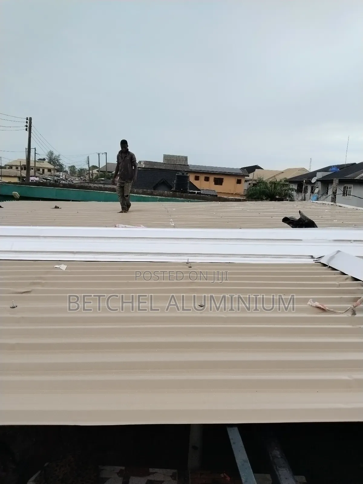 Aluminum Roofing Sheets on Iron Work