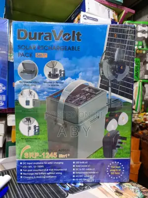 Big Size 5 in 1 Solar Rechargeable Pack With 12" Dc Fan