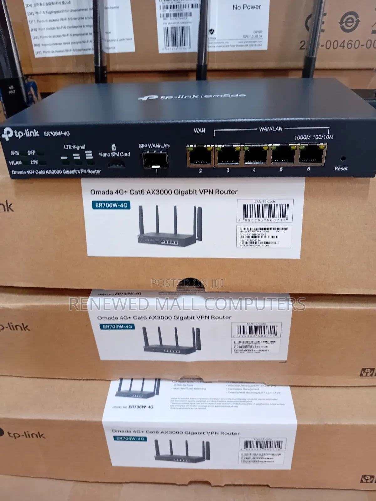 Tp-Link Gigabit VPN Router 4g+ Cat6 Ax3000