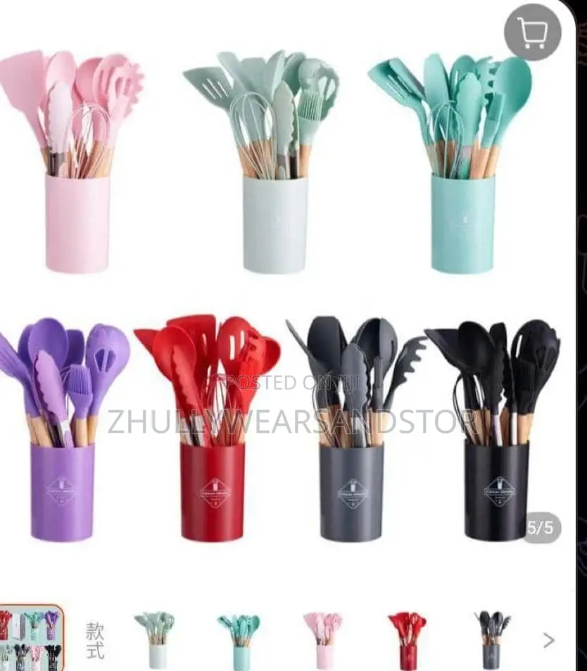 12pcs Silicon Nonstick Spoons