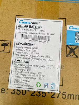 2.5kwh 12v Cworth Lithium Battery