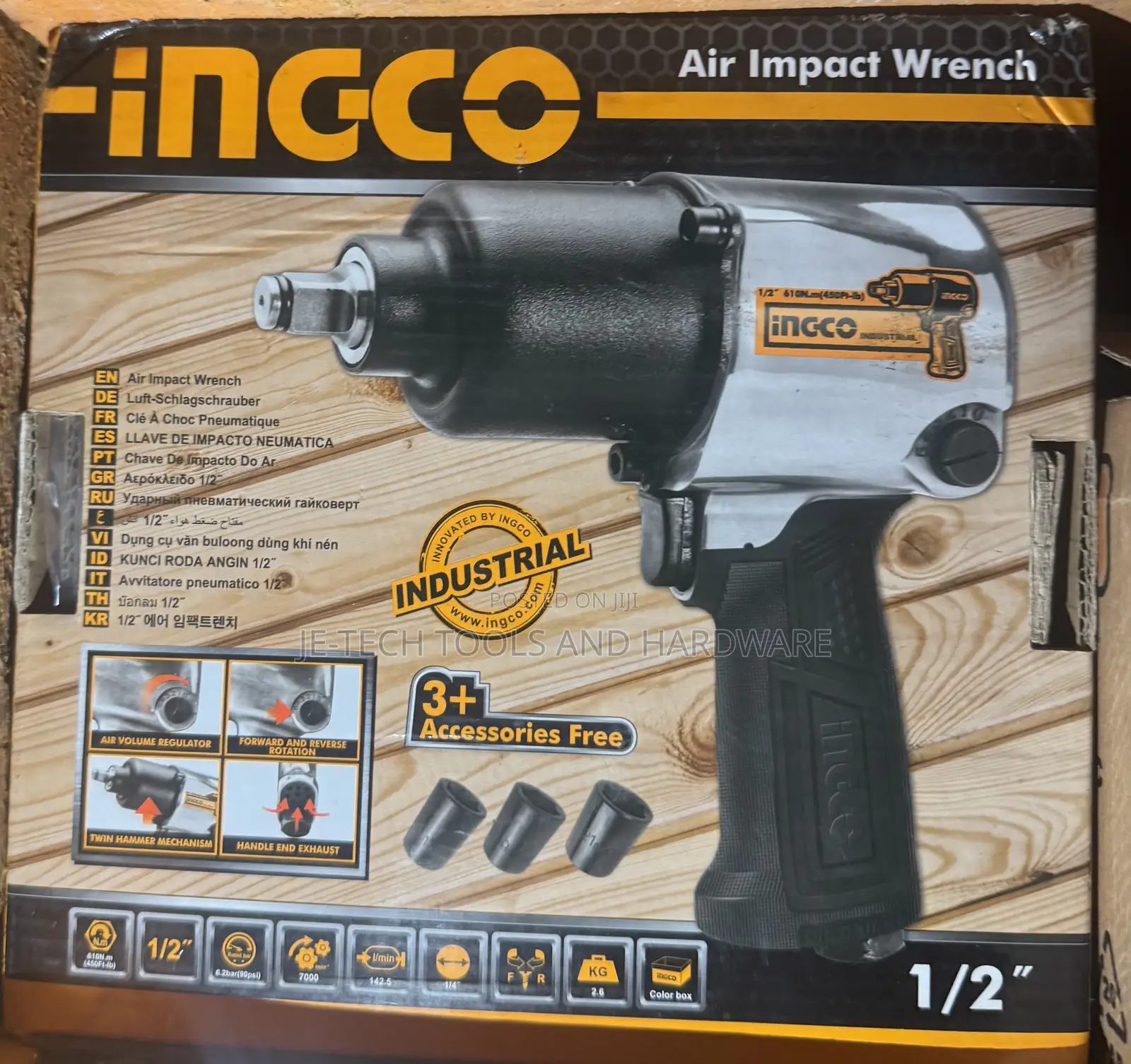 Ingco Air Impact Wrench 1⁄2 “