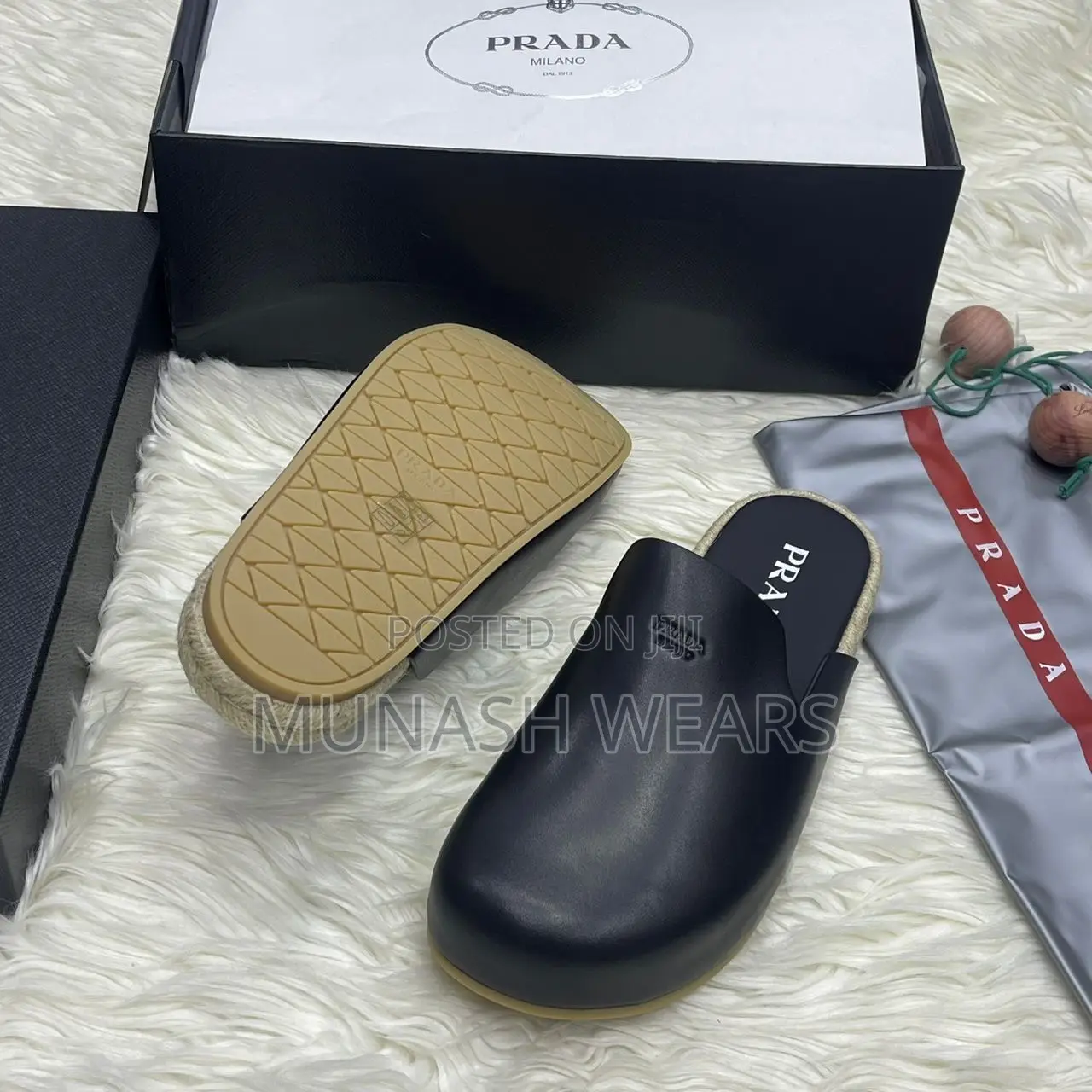 Original Prada Mule With Cream Sole 40-46