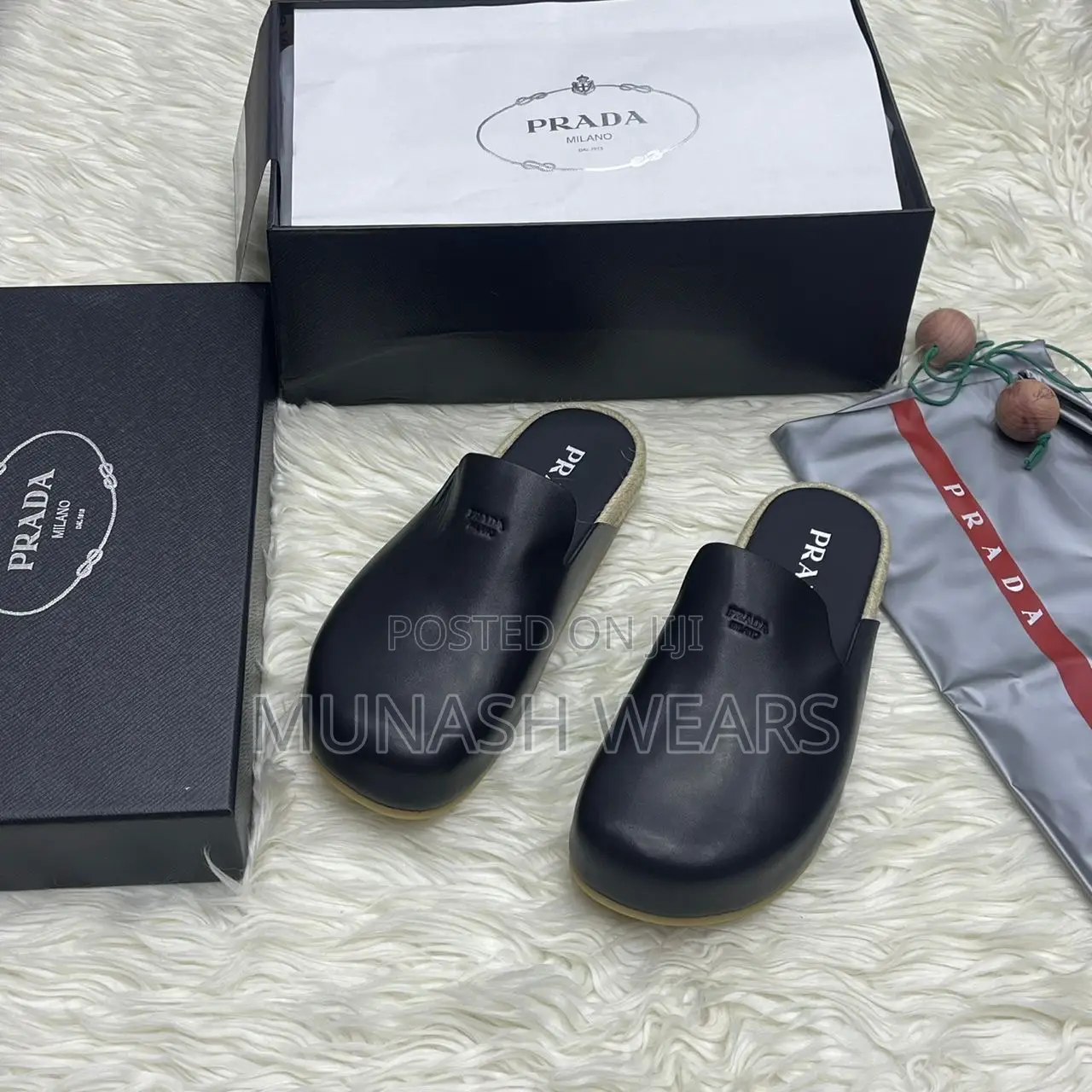 Original Prada Mule With Cream Sole 40-46