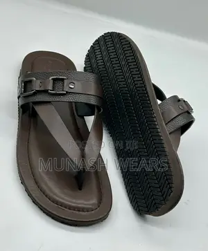 Photo - Original Leather Italian Slipers Blue ,Brown and Black