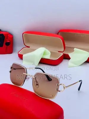 Cartier Classic Glasses Blue and Brown Lens