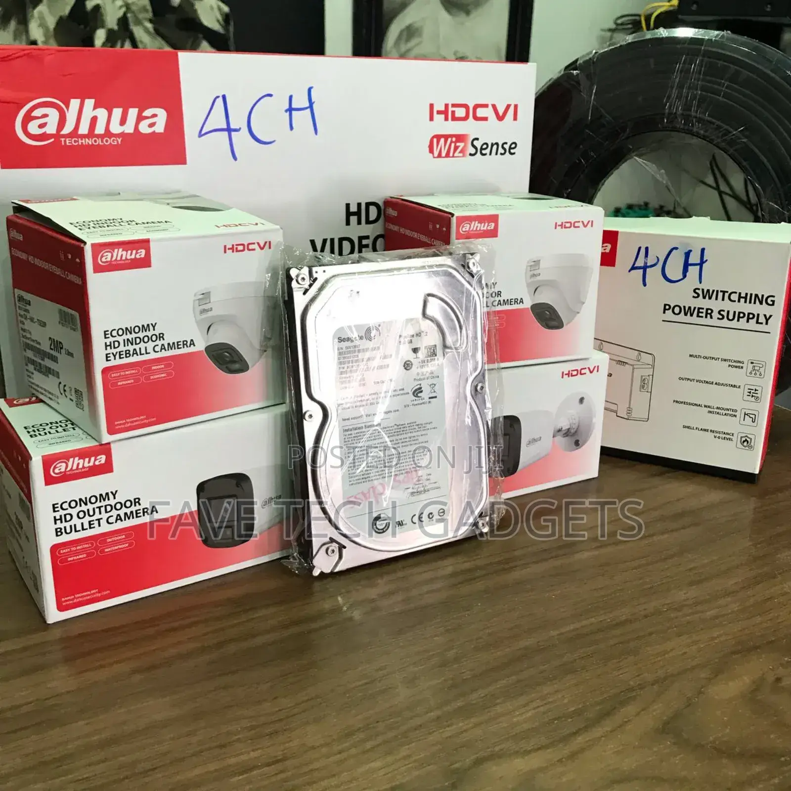 Dahua 4 Channel Complete Kit With 100m Cable