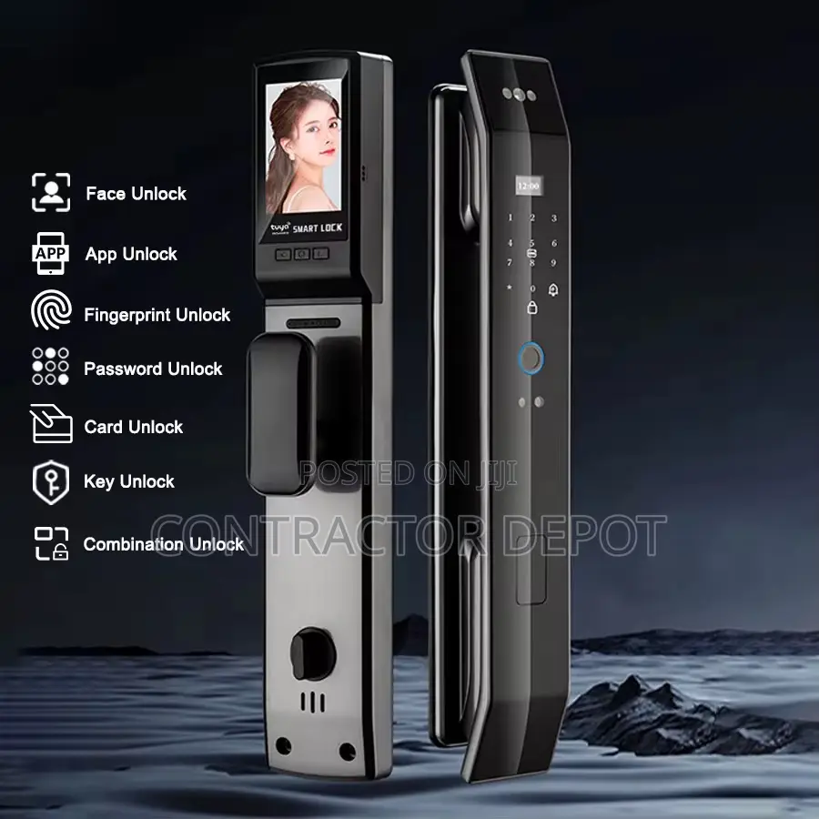 Tuya App 3d Face Recognition Digital Smart Lock for Door