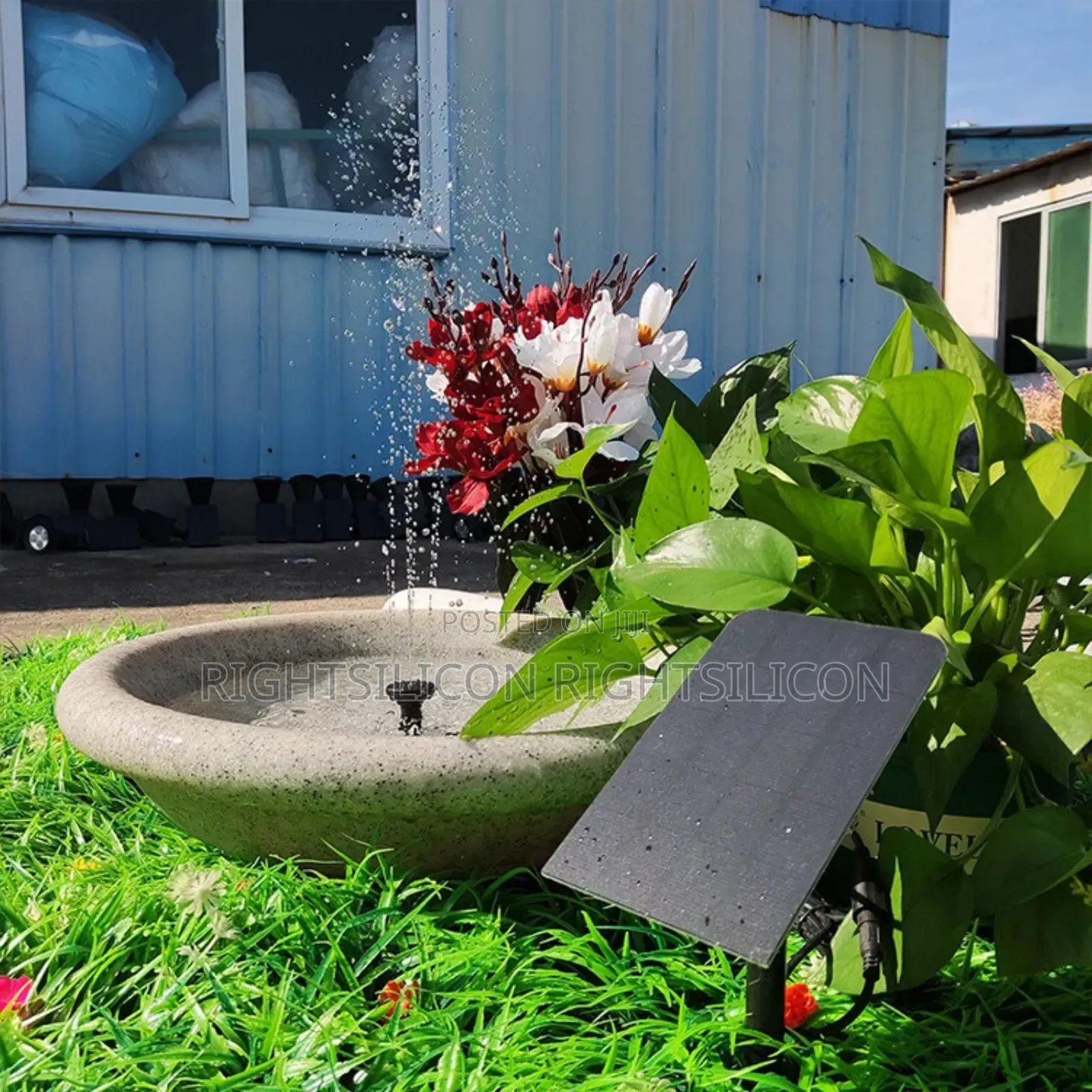 Usa 400l/H Solar Panel Powered Water Feature