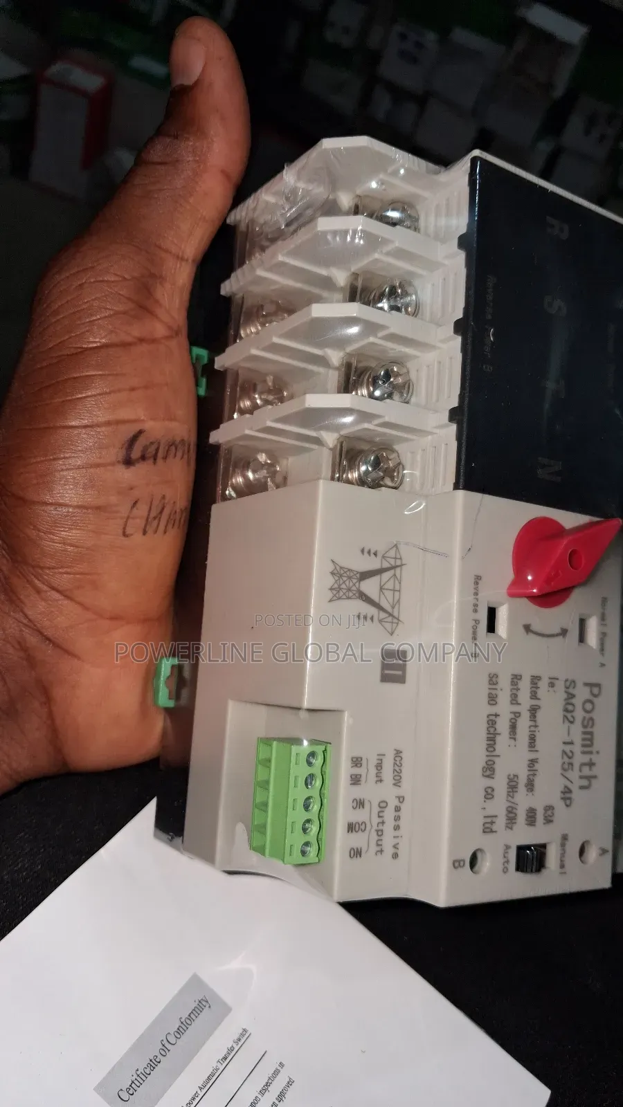 125amps Automatic Change Over 4 Pole for Homes/ Offices/ Bar