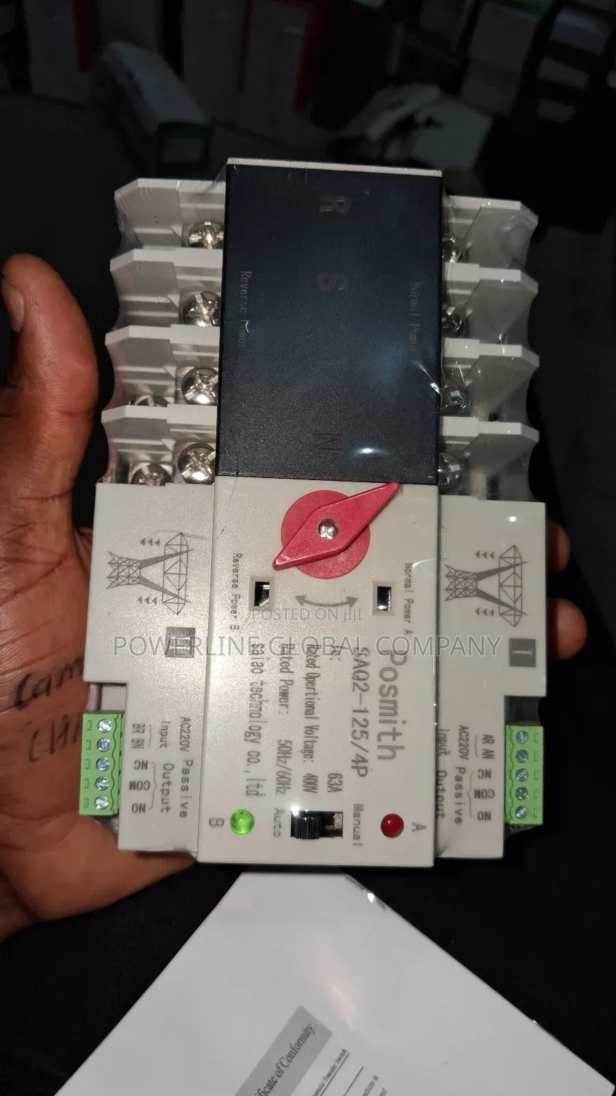 125amps Automatic Change Over 4 Pole for Homes/ Offices/ Bar