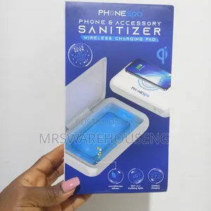 Phone and Accessory Sanitizer With Wireless Charging Pad