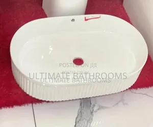 Sweethome Stripe White Counter Top Basin