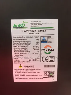 550watts Jinko Solar Panel