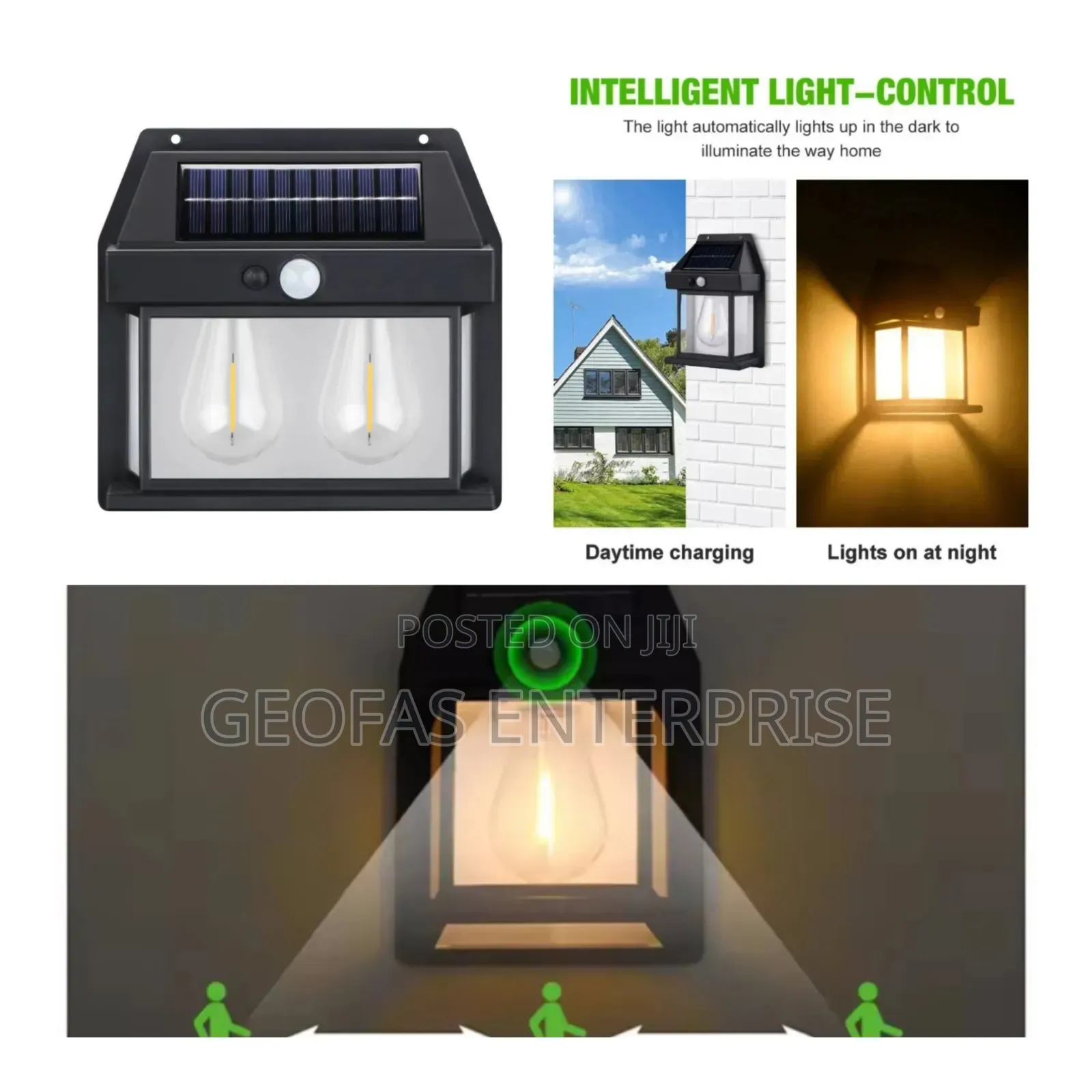 Waterproof Sensor Solar Dual Interaction Wall Street Lamp
