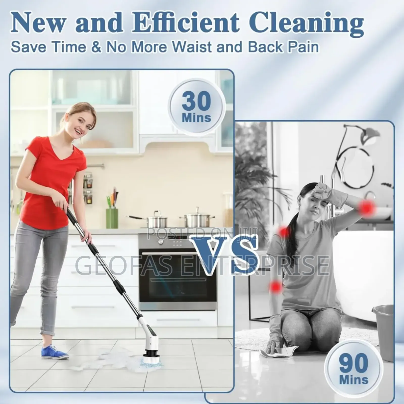 Multi-Functional Home and Office 7in1 Spin Scrubber