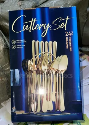 24pcs High Quality Cutlery Gold Set