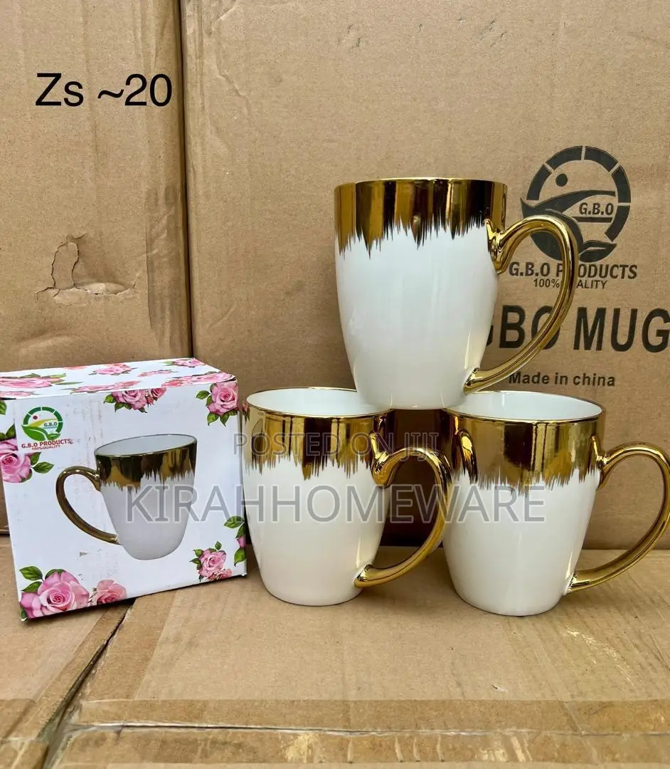 Ceramic Gold Mug Cup