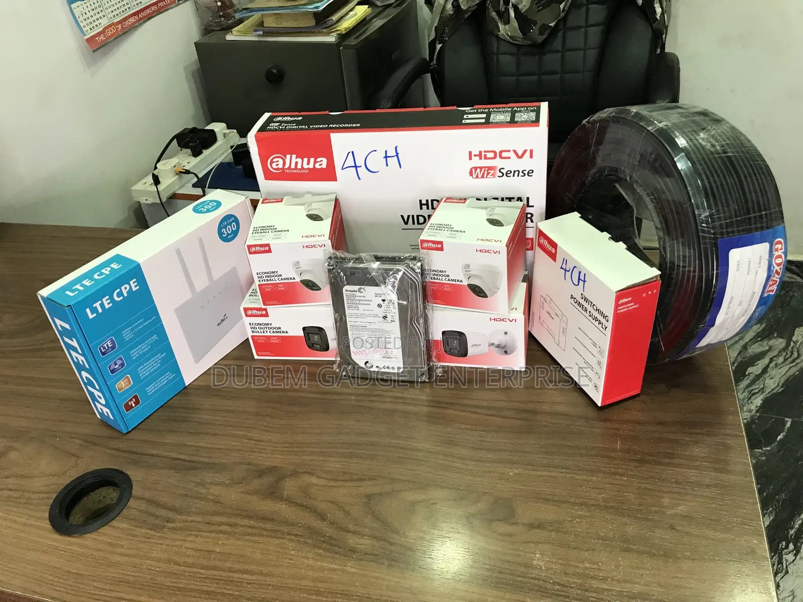 Dahua 4 Channel Camera Kit With Remote Viewing.