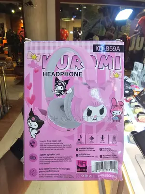 Kuromi Kiddies Cat Ears Headset