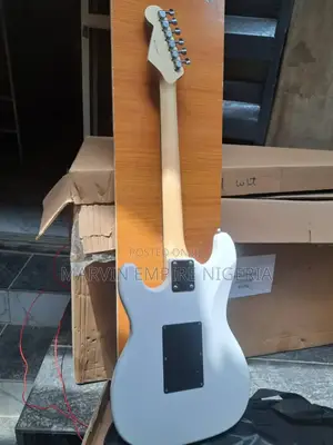 Fender St Stratocaster Black Pickguard, Arctic White