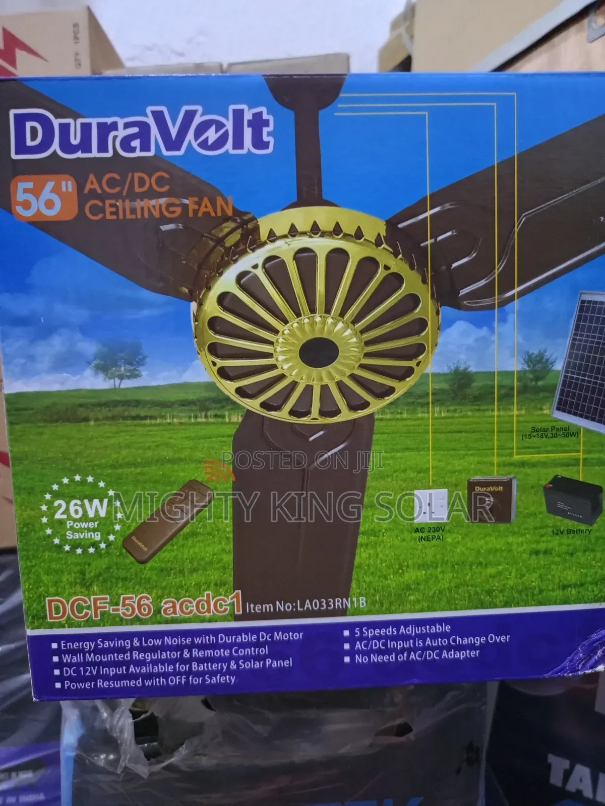 56 Inches Solar Fan