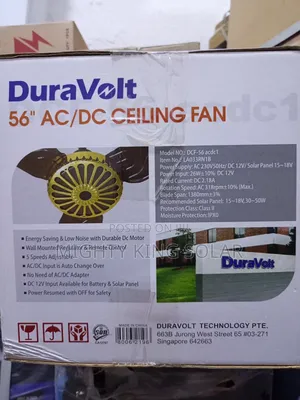 Dura Volt Solar Ac/Dc Fan