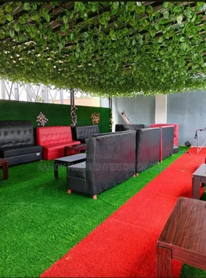 Artificial Grass and Flowers Available as Seen