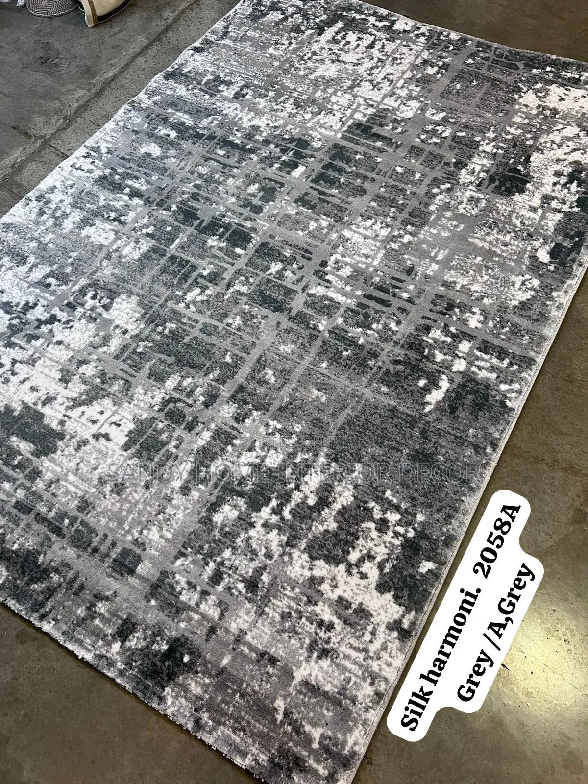 Silk Harmoni Grey 2058a Center Rug Turkish