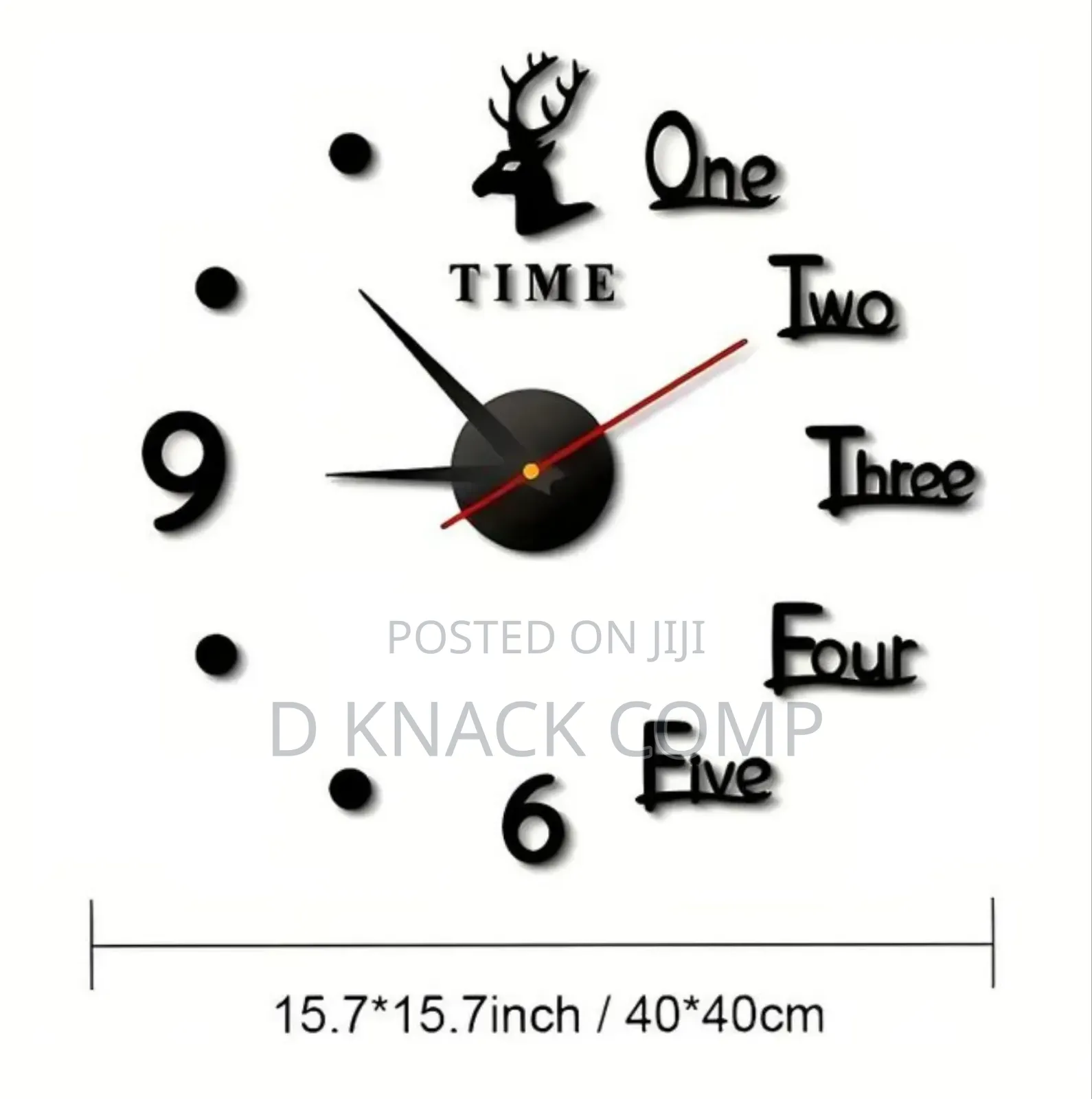 3d Diy Black Number Wall Clock Stickers