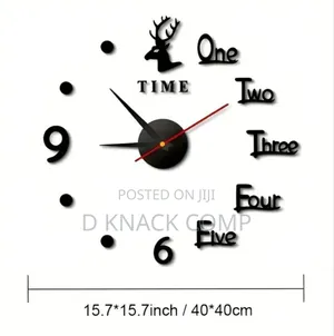 3d Diy Black Number Wall Clock Stickers
