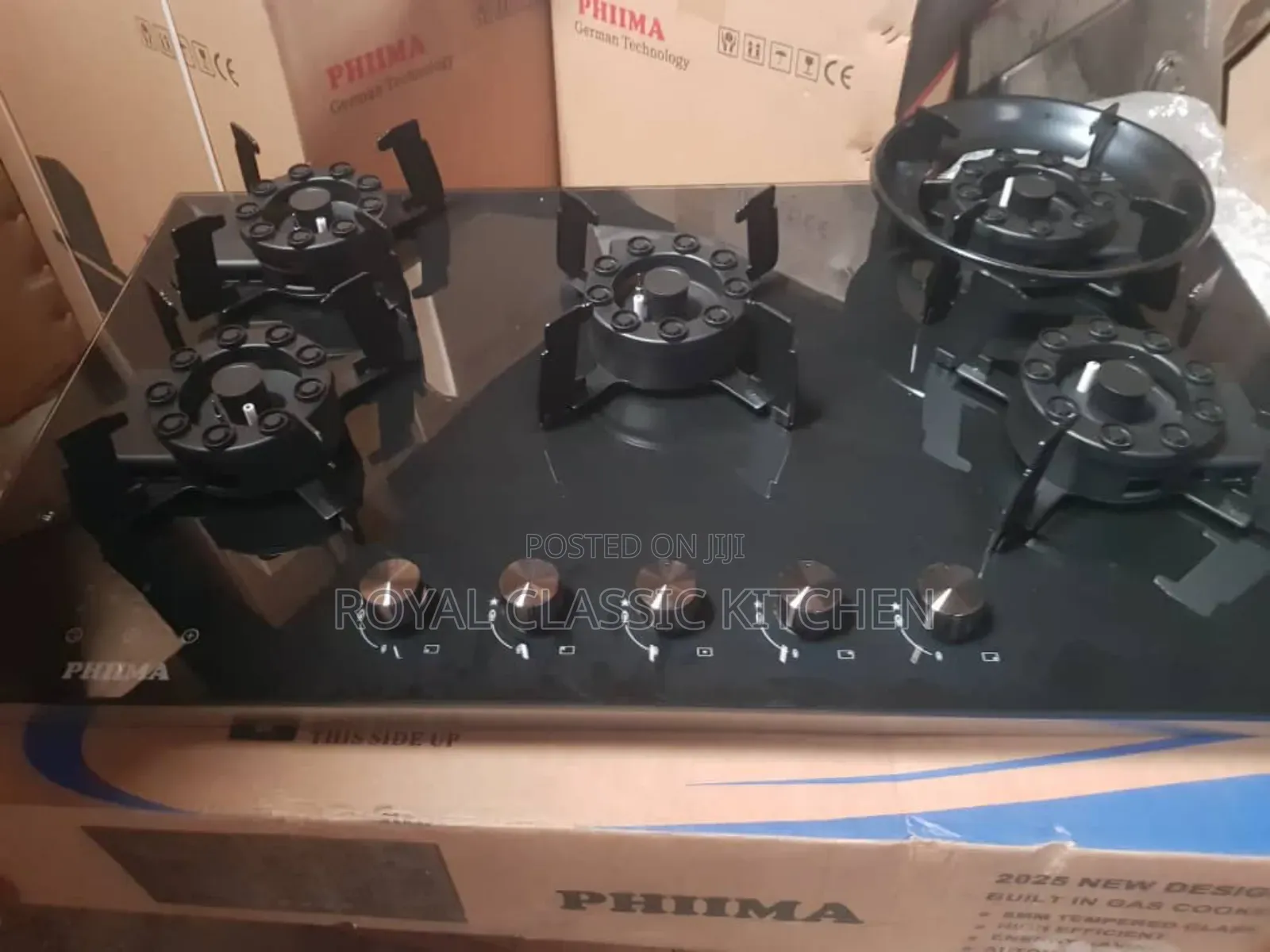 Built in 5 Burner Flip Up