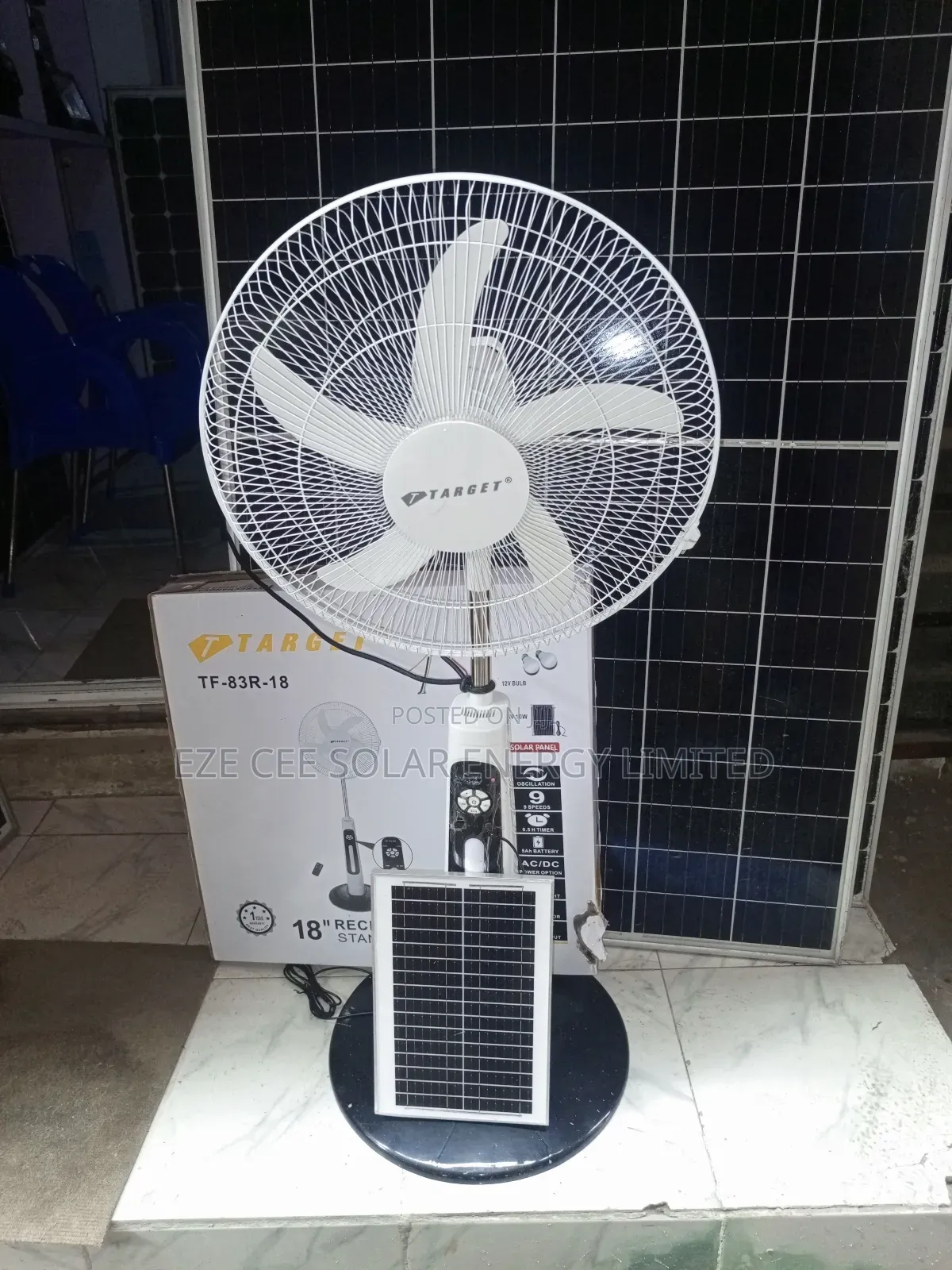 Solar Rechargeable Fan