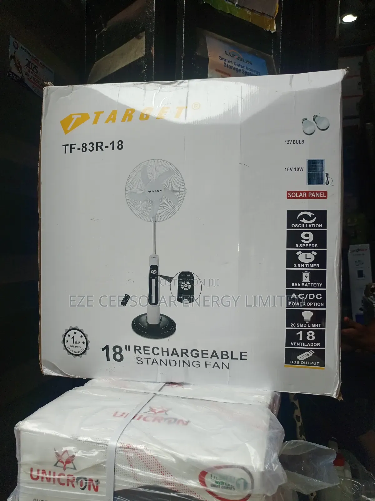 Solar Rechargeable Fan