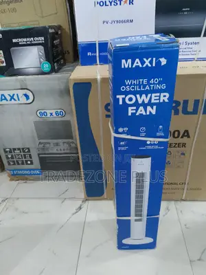 Maxi Tower Fan for Bedroom – Whisper Quiet, Sleek Look