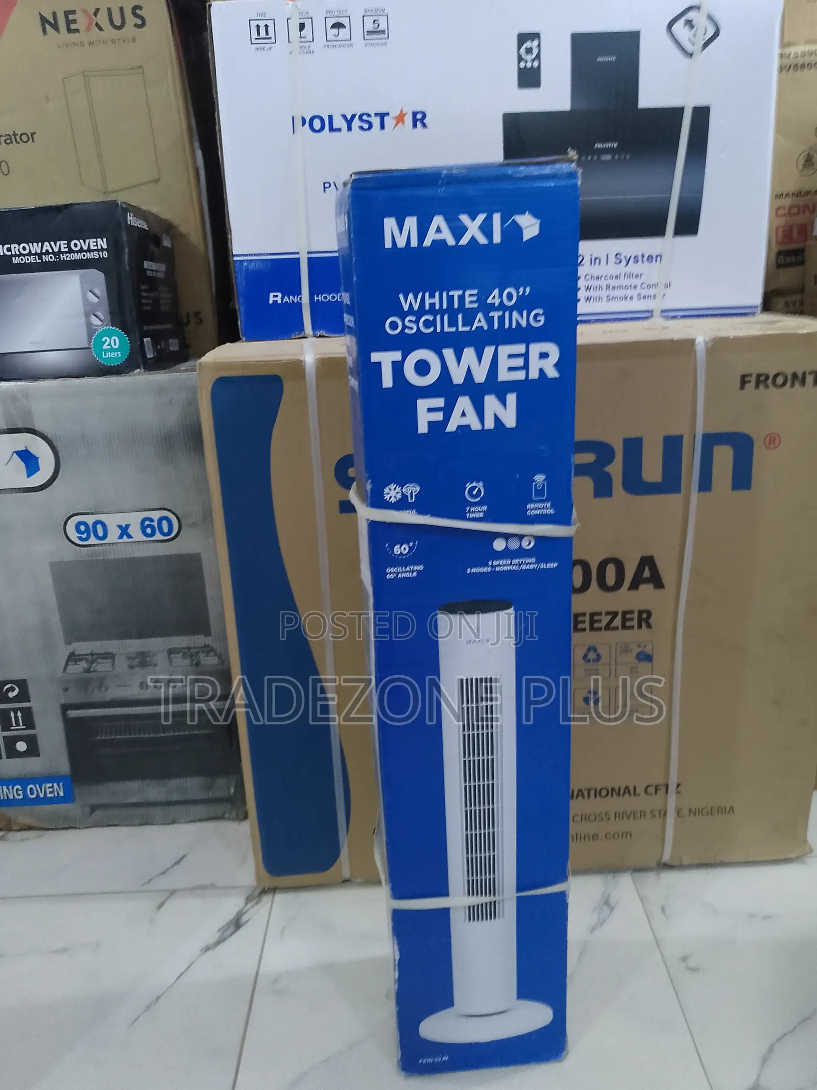 Office Tower Fan – Maxi Oscillating, Remote Controlled