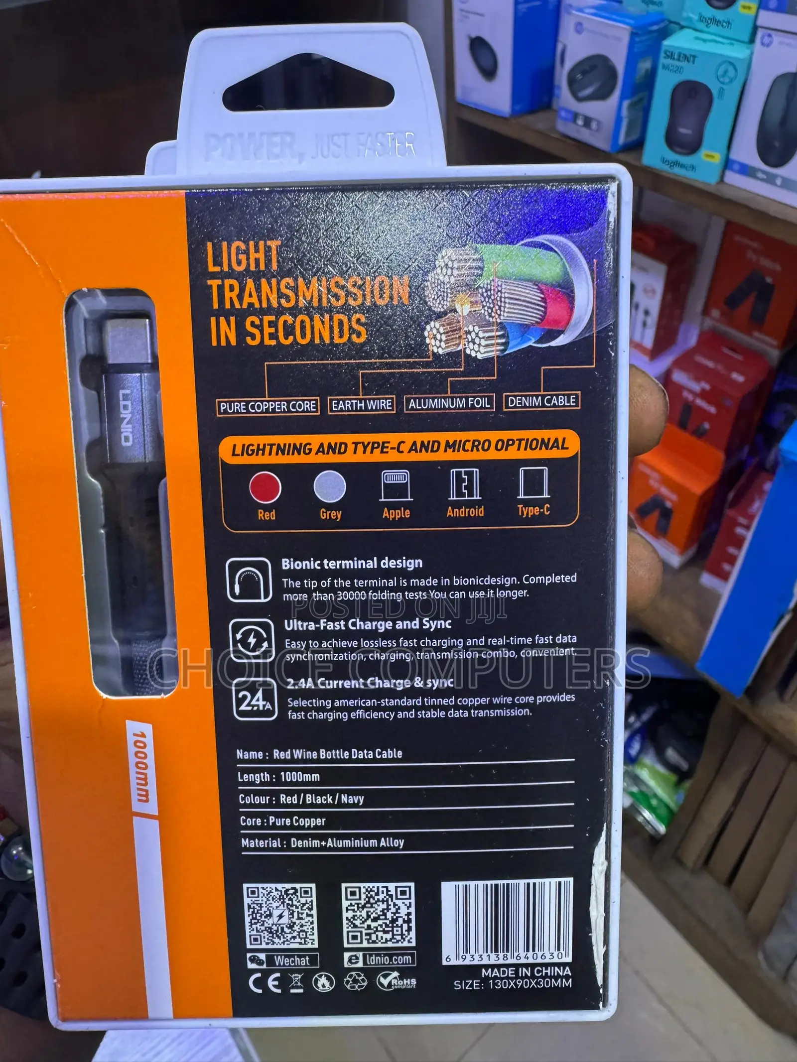 Ldnio Ls63 Type C 1meter Fast Charging Cable Cord