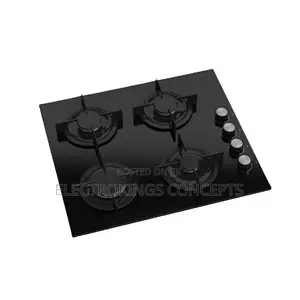 Maxi Tabletop Gas Cooker 4 Burners (Cs205) Black Glass